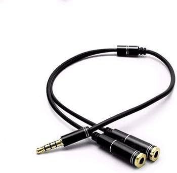 HZ 3.5MM MALE TO 2 FEMALE AUDIO STEREO SPILITTER EARPHONE EXTENSION CABLE