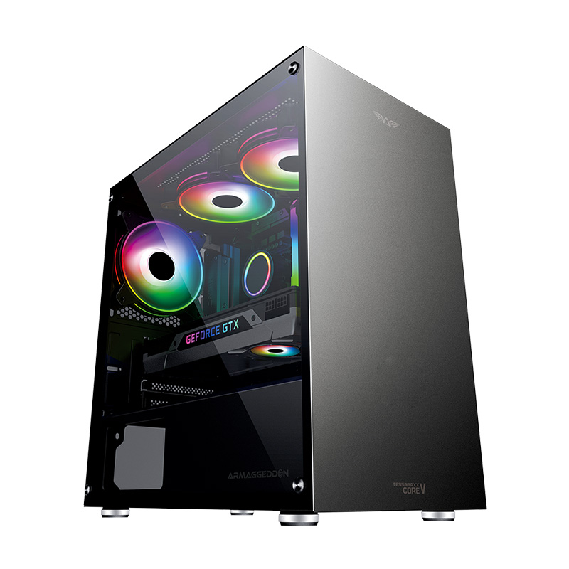 ARMAGGEDDON CORE V | MATX GAMING PC CASE | TESSARAXX SPCC 0.7mm Fully Black Steel Structure