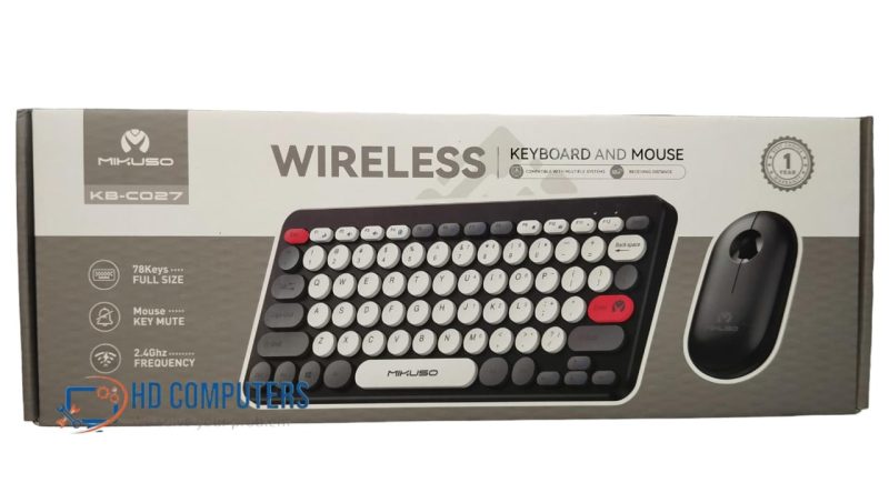 MIKUSO KB-C027 WIRELESS COMBO KEYBOARD AND MOUSE (BLACK) - Image 5